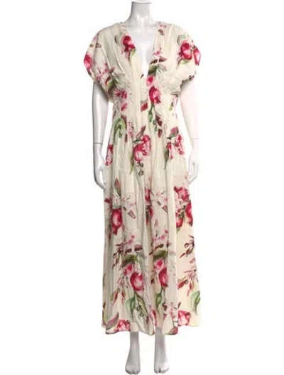 Pre-owned Nicholas Floral Print Long Dress In Multicolor