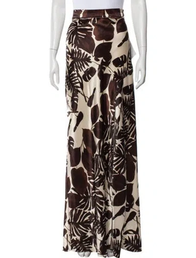 Pre-owned Nicholas Floral Print Long Skirt W/ Tags In Multicolor