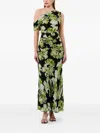 Nicholas Elza Gathered One-shoulder Maxi Dress In Black