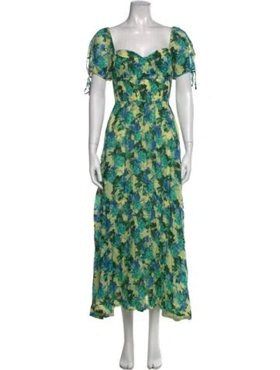 Pre-owned Nicholas Floral Print Midi Length Dress In Multi