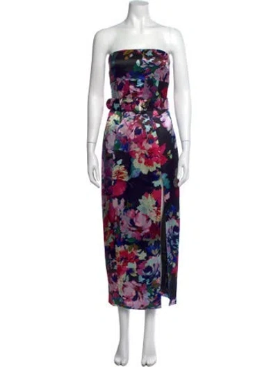 Pre-owned Nicholas Floral Print Midi Length Dress In Multicolor
