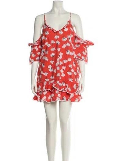 Pre-owned Nicholas Floral Print Mini Dress In Multi