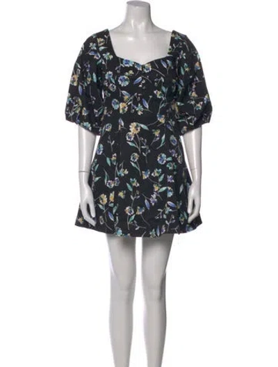 Pre-owned Nicholas Floral Print Mini Dress In Multi