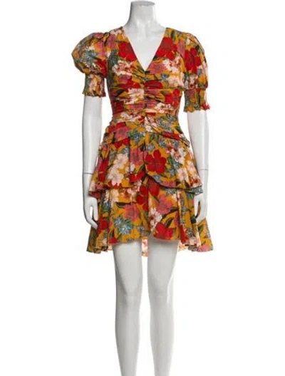 Pre-owned Nicholas Floral Print Mini Dress In Multicolor