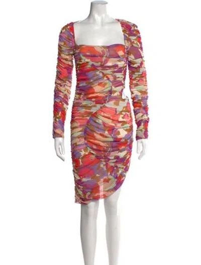 Pre-owned Nicholas Floral Print Mini Dress In Pink