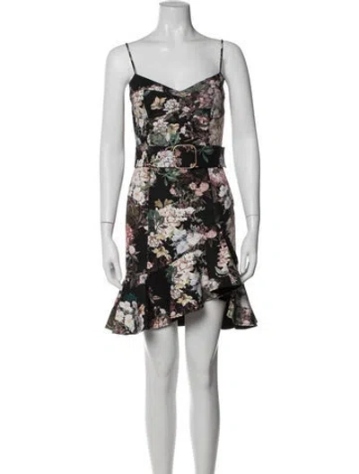 Pre-owned Nicholas Floral Print Mini Dress In Pink