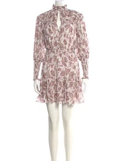 Pre-owned Nicholas Floral Print Mini Dress W/ Tags In Purple