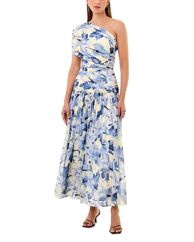 NICHOLAS GAIA ONE SHOULDER DROP WAIST DRESS