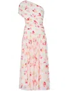 Nicholas Gaia One-shoulder Midi Dress In White
