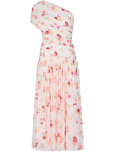 Nicholas Gaia One-shoulder Midi Dress In White