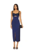 Nicholas Gia Corset Midi Dress In Ë„¤ì�´ë¹„