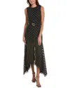 Nicholas Gian Drop Waist Dress In Black
