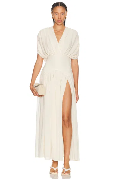 Nicholas Giana Deep Plunge Dress In White