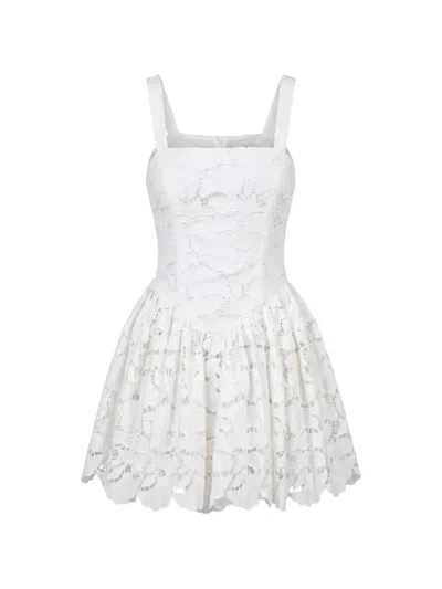 Nicholas Guipure-lace Sleeveless Dress In White
