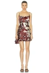 NICHOLAS HALEY COWL DRAPED MINI DRESS