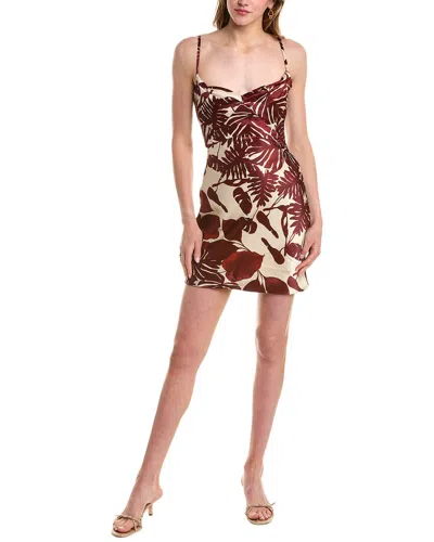 Nicholas Haley Botanical-print Dress In Red