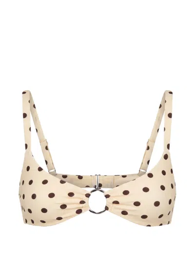 Nicholas Halia Polka-dot Bikini Bottoms In Neutral