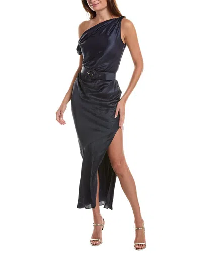 Nicholas Halle Silk-blend Dress In Navy