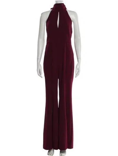 Pre-owned Nicholas Halterneck Jumpsuit In Burgundy