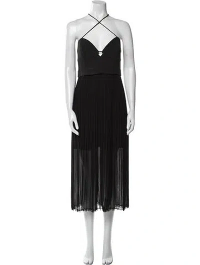 Pre-owned Nicholas Halterneck Long Dress In Black