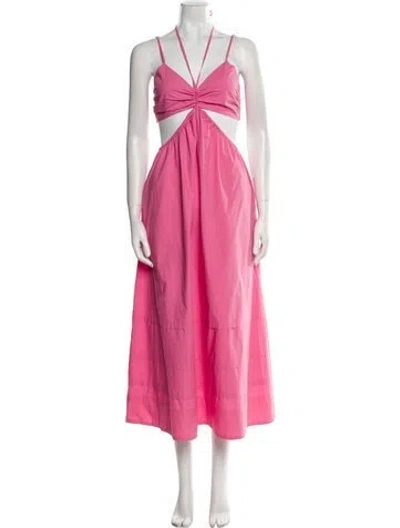 Pre-owned Nicholas Halterneck Long Dress In Pink