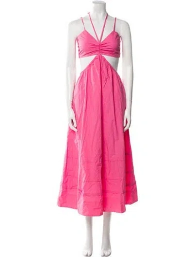 Pre-owned Nicholas Halterneck Long Dress In Pink