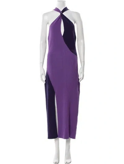 Pre-owned Nicholas Halterneck Long Dress In Purple