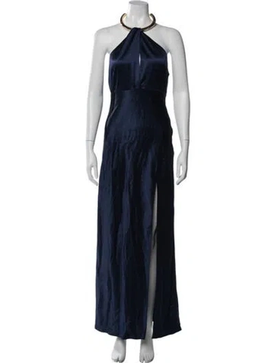 Pre-owned Nicholas Halterneck Long Dress W/ Tags In Blue