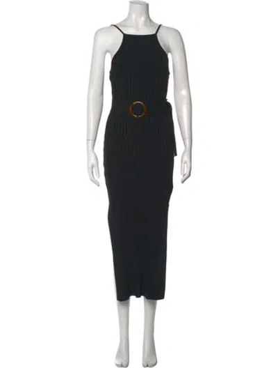 Pre-owned Nicholas Halterneck Midi Length Dress In Black