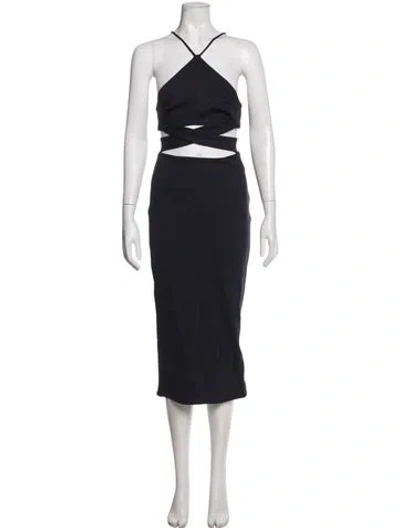 Pre-owned Nicholas Halterneck Midi Length Dress In Blue