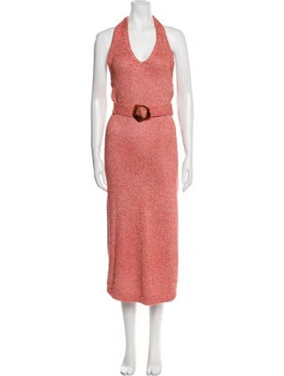 Pre-owned Nicholas Halterneck Midi Length Dress W/ Tags In Orange