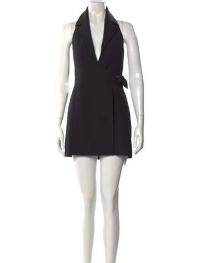 Pre-owned Nicholas Halterneck Mini Dress In Black