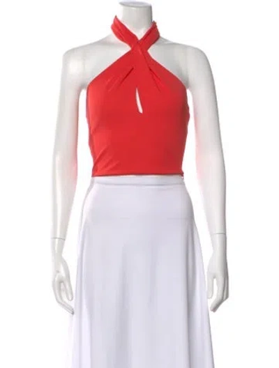 Pre-owned Nicholas Halterneck Sleeveless Crop Top W/ Tags In Pink