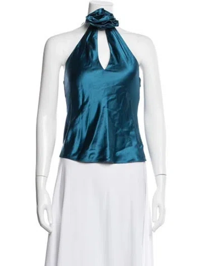 Pre-owned Nicholas Halterneck Sleeveless Top In Blue