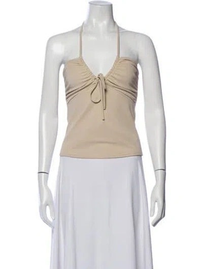 Pre-owned Nicholas Halterneck Sleeveless Top In Neutrals