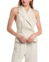 Nicholas Isabeau Halter Linen Vest In Beige