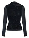 Nicholas Joey Snake-print Ruched Top In Black