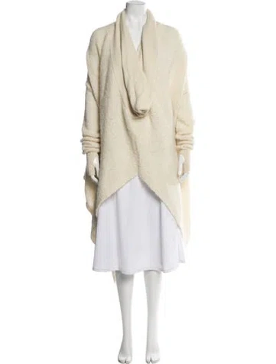 Pre-owned Nicholas K Alpaca Cowl Neck Sweater In Neutral