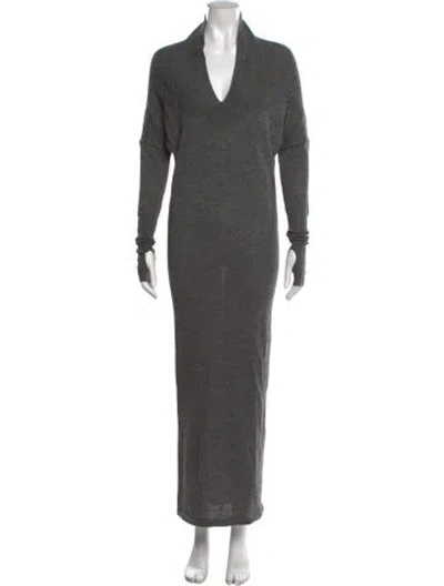 Pre-owned Nicholas K Alpaca Long Dress W/ Tags In Grey