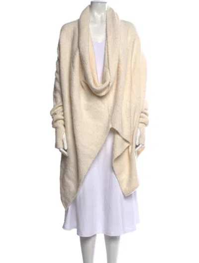 Pre-owned Nicholas K Alpaca Open Front Sweater W/ Tags In Neutrals