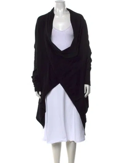Pre-owned Nicholas K Cashmere Cowl Neck Sweater In Black