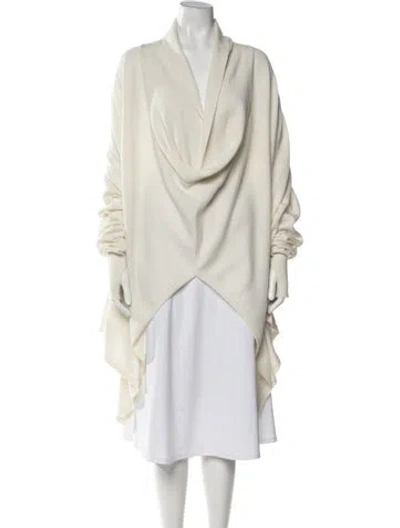 Pre-owned Nicholas K Cashmere Cowl Neck Sweater In Neutrals