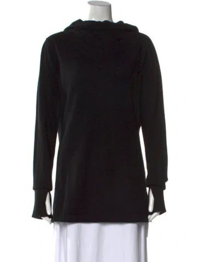 Pre-owned Nicholas K Cashmere Crew Neck Sweater In Black