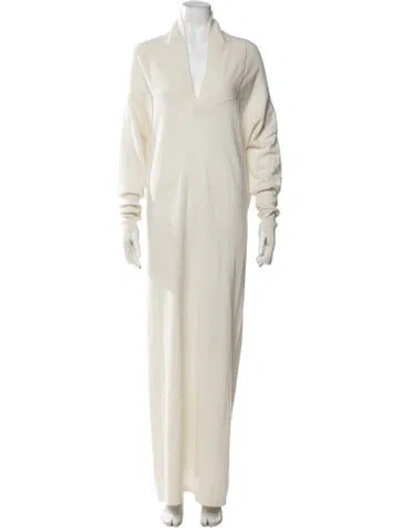 Pre-owned Nicholas K Cashmere Long Dress In Neutrals