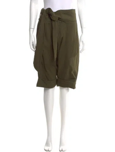 Pre-owned Nicholas K Corduroy Knee-length Shorts In Green