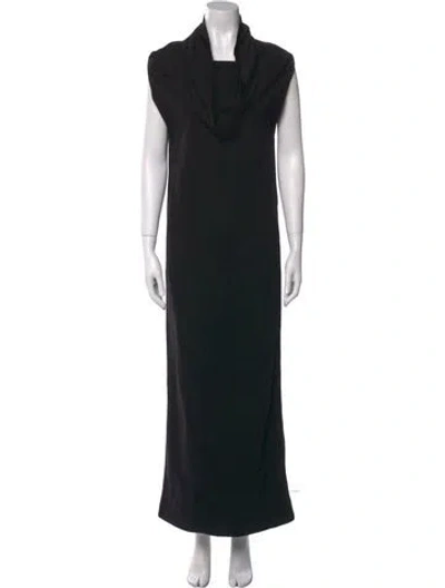 Pre-owned Nicholas K Cowl Neck Long Dress In Black