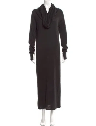Pre-owned Nicholas K Cowl Neck Long Dress In Black