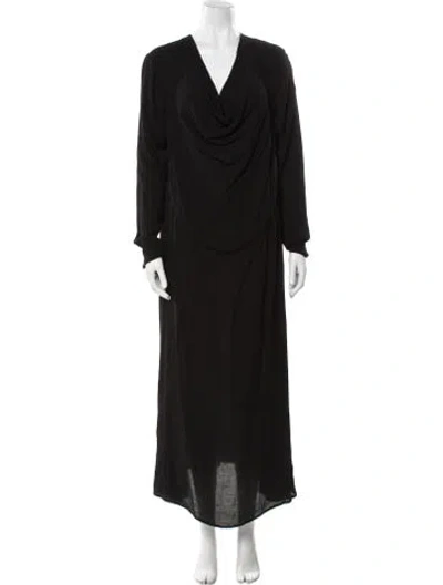 Pre-owned Nicholas K Cowl Neck Long Dress W/ Tags In Black