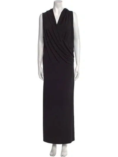 Pre-owned Nicholas K Cowl Neck Long Dress W/ Tags In Black