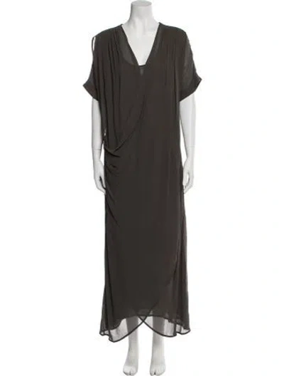 Pre-owned Nicholas K Cowl Neck Long Dress W/ Tags In Green